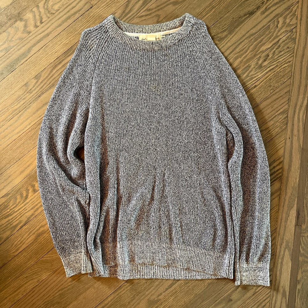 H&M Men's Soft Gray Oversized Crewneck Sweater | XL